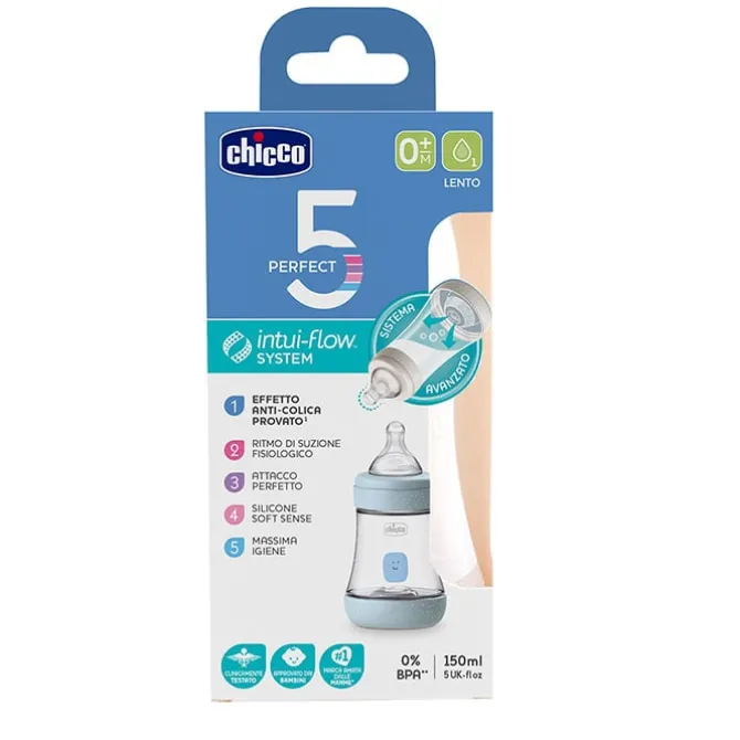 Biberón Perfect 5 Azul 0 Meses+