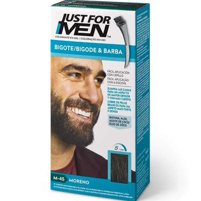 Bigote y Barba Moreno