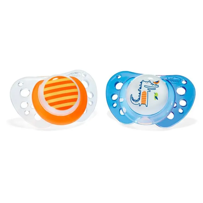 Chupete Physio Air Látex Azul-Naranja 6-16 Meses