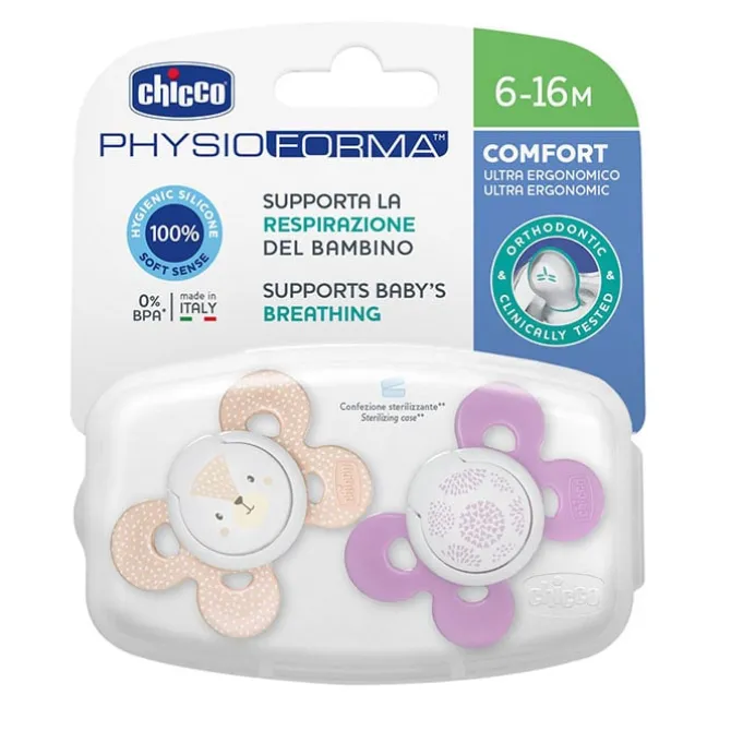 Chupete Physio Comfort Silicona Rosa 6-16 Meses