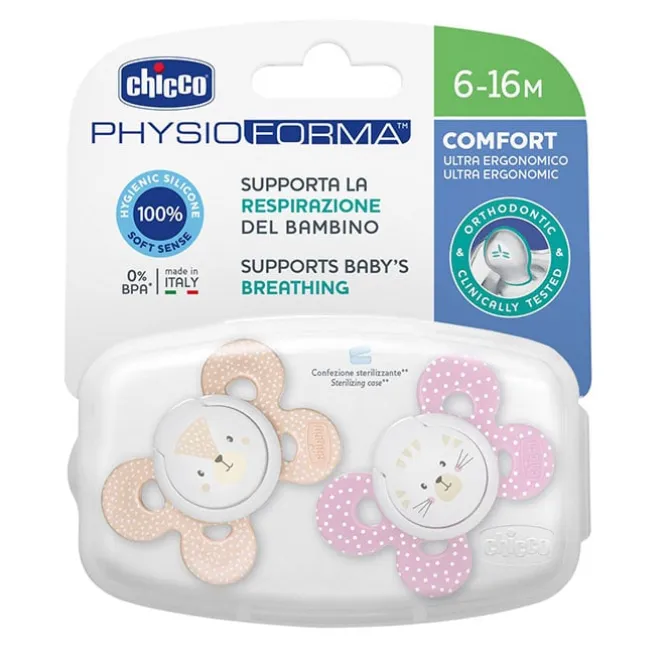 Chupete Physio Comfort Silicona Rosa 6-16 Meses