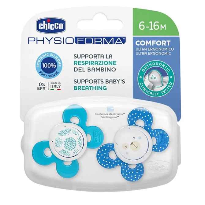 Chupete Physio Comfort Silicona Azul 6-16 Meses