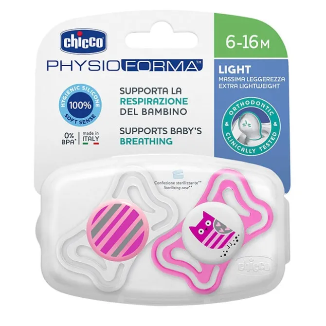 Chupete Physio Light Silicona Rosa 6-16 Meses