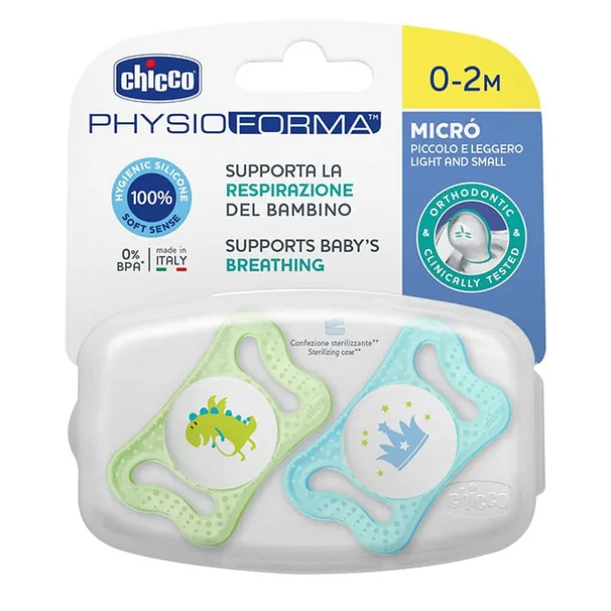 Chupete Physio Micrò Silicona Azul 0-2 Meses