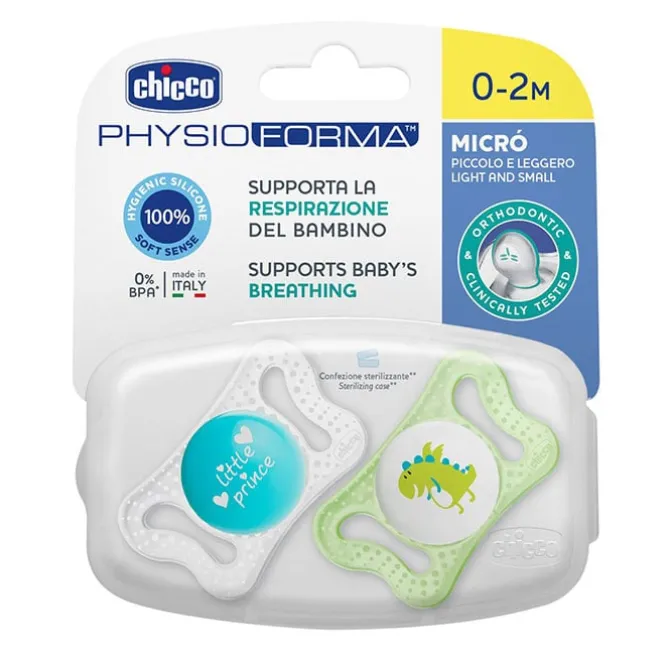 Chupete Physio Micrò Silicona Azul 0-2 Meses