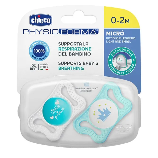 Chupete Physio Micrò Silicona Azul 0-2 Meses