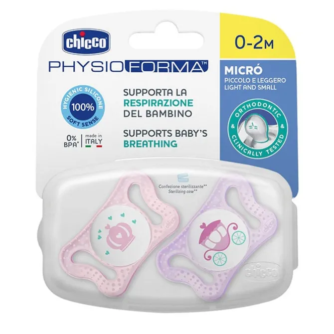 Chupete Physio Micrò Silicona Rosa 0-2 Meses