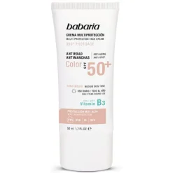 Crema Facial Multiprotección Color Medio SPF50+
