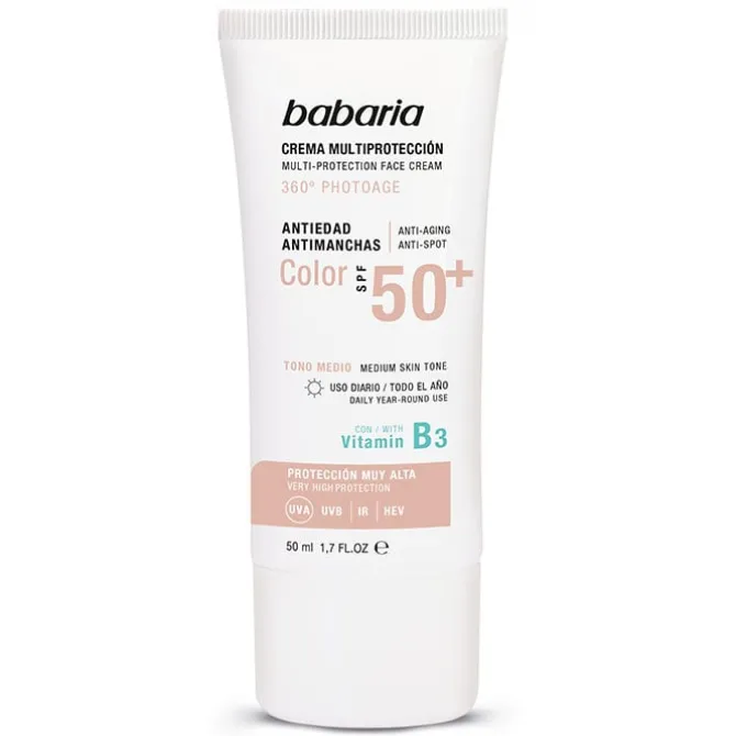 Crema Facial Multiprotección Color Medio SPF50+