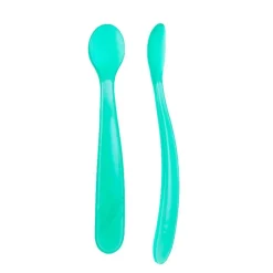 Cuchara de Silicona Blanda Turquesa 6 Meses+