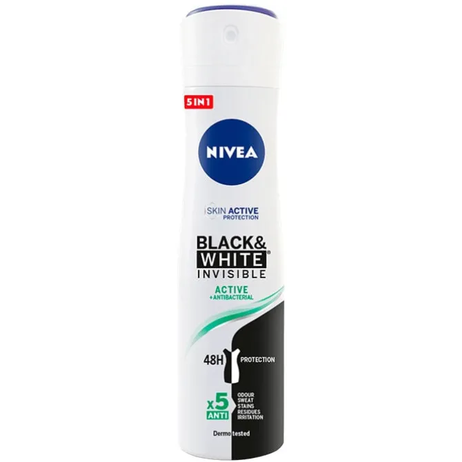 Invisible Black & White Active Desodorante Spray
