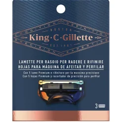 KING C. GILLETTE Máquina de Afeitar y Perfilar Recambios