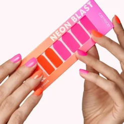 Neon Blast Láminas de Uñas Rosa-Coral