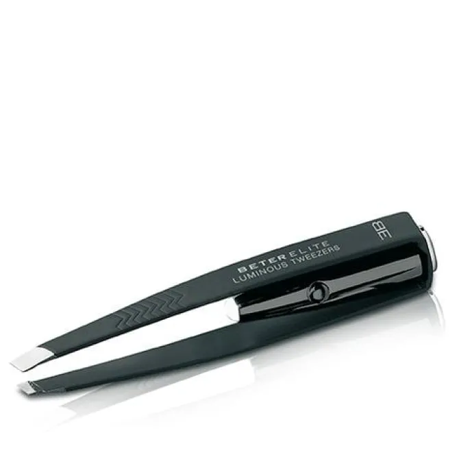 Pinza Punta Oblicua con Luz