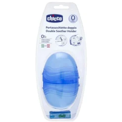 Portachupetes Doble Azul