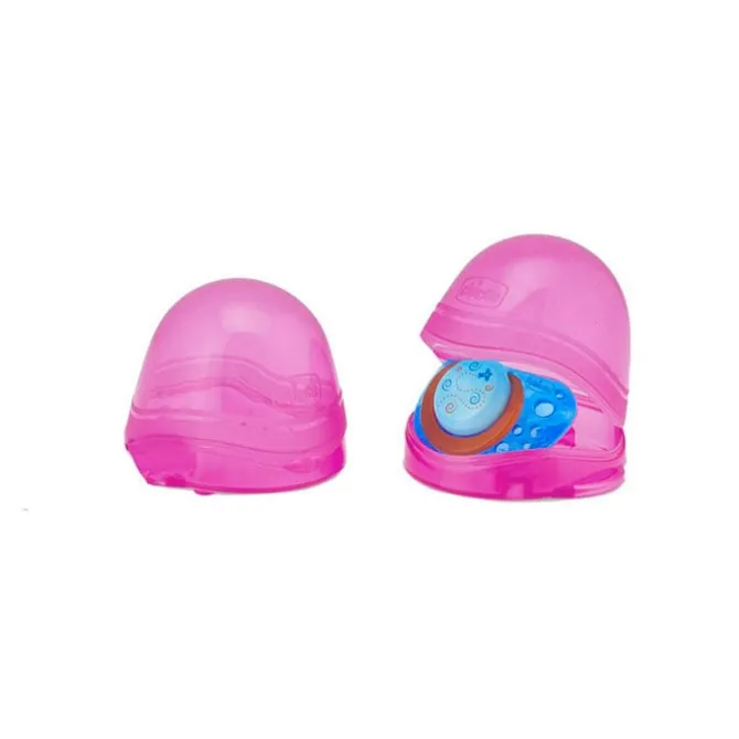 Portachupetes Doble Rosa