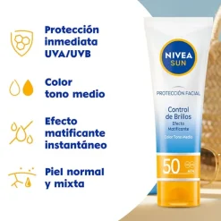 Protección Facial Control de Brillos Color SPF50