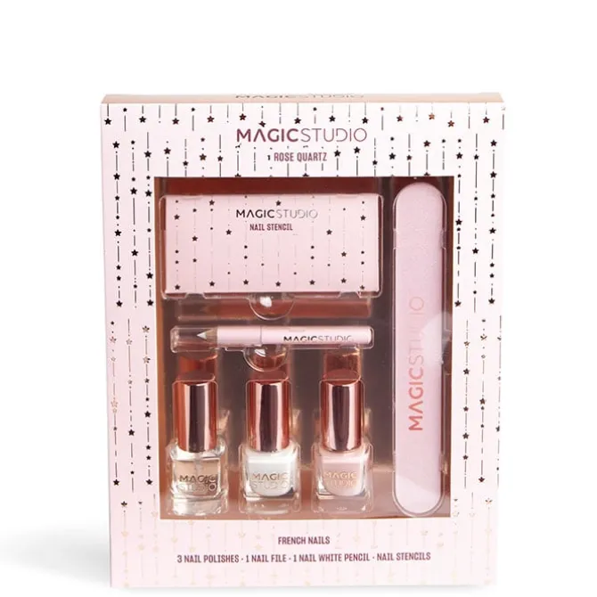 Rose Quarz French Nails Estuche