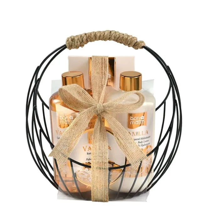 Set de Baño Cesta Metal Redonda